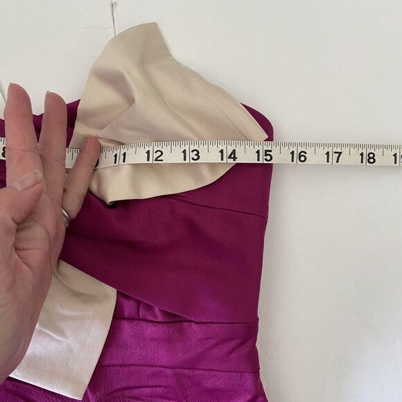 NEW Anthropologie Lulumari Strapless Tie Bow Dress Women's Medium Retro Hoco - Picture 8 of 12